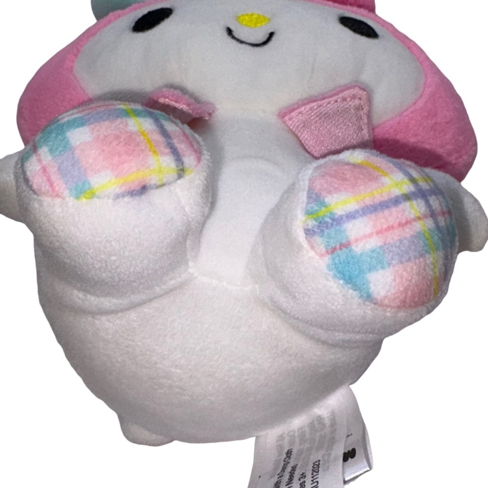 Sanrio My Melody Pink Bunny Plush Pastel Plaid Kawaii Stuffed Animal  - N - Picture 3 of 6